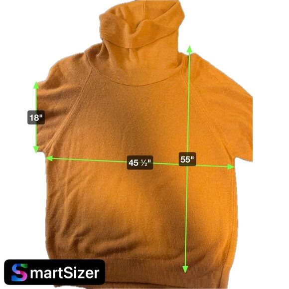 Designers Originals Orange Long Sleeve Turtleneck Luxelon Sweater SZ Medium - Picture 7 of 8